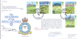 Golf RAF FDC 1994 firmado CO 25 Tornado Sqn Middleton - Imagen 1 de 1