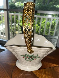Lenox Holiday Korb mit Goldgriff - Bild 1 von 11