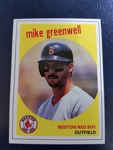 Mike Greenwell Boston Red Sox 1989 Baseball Cards Magazine White Border - Picture 1 of 2