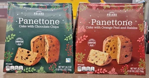 Priano Panettone Cake Orange Peel Raisins & Chocolate Chips 26.5oz (2 Boxes) - Picture 1 of 2