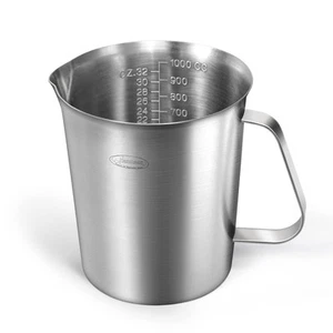 Cup Newness Stainless Steel Measuring Cup with Marking with Handle 32 Ounces 1.0 - Picture 1 of 9