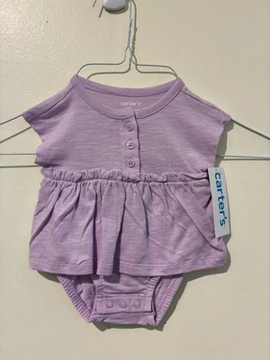 Nuevo con etiquetas Body Carter's Manga Corta Púrpura - Recién Nacido (Nuevo en Caja) Foto 1 de 4