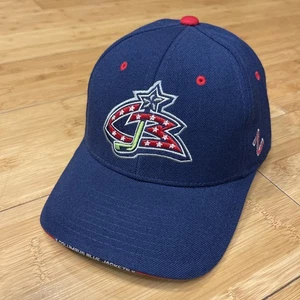 VTG Zephyr Z Columbus Blue Jackets CBJ Logo Retro Navy Wool Adjust Hat NHL NWOT - Picture 1 of 14