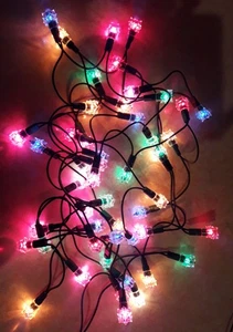 Elektrische Lichterkette Weihnachten 50 Glühbirnen nicht blinkend g - Bild 1 von 3