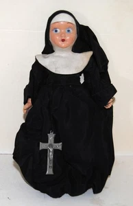 Vintage 40er-50er Jahre katholische Nonne Puppe - 7 1/2" mit Kruzifix - Bild 1 von 2