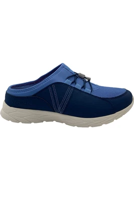 Mulas deportivas sin cordones de malla Vionic Zuri azul oscuro Foto 1 de 4
