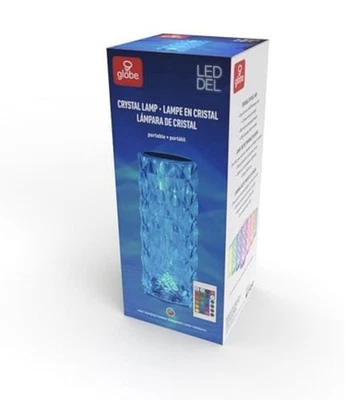Globe Electric Crystal Lamp: Touch Sensor, LED Bulb, Multicolored, Battery  - Image 1 of 4