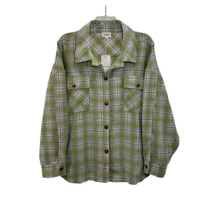 Neu mit Etikett Heyson grün karierte Hemdjacke Damen plus 2X Langarm Wollmischung Tasche - Bild 1 von 10