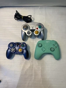 Lot of 3 Game Controllers – GameCube OEM Silver, GC Third-Party, PXN – AS IS - Picture 1 of 11