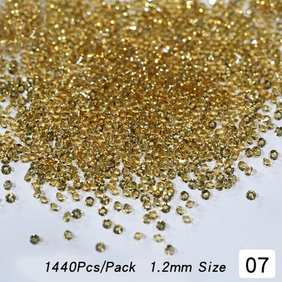 1440pcd/pack Cristal Espalda Plana Acrílico Estrás Gemas 15 Colores 1.2mm ✔ Foto 1 de 4