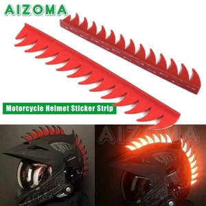 Sawblade Rubber Peel Stick 3M Motorcycle Skateboard Snowboard Red Helmet Mohawk - Picture 1 of 11