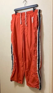 Vintage Y2K American Eagle Outfitters Orange Lined Windbreaker Pants Size Small - Picture 1 of 7