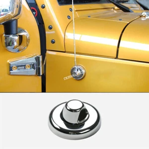 Cubierta base antena gladiador cromada decoración para Jeep Wrangler JK JL 2007-2023 - Imagen 1 de 8