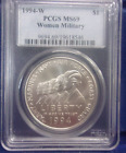 1994-W Women in Military Service Commemorative Silver Dollar Pcgs Ms69