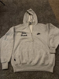 Vintage 1980s Rice University Track Nike Sweatshirt Gray Medium RARE - Picture 1 of 5