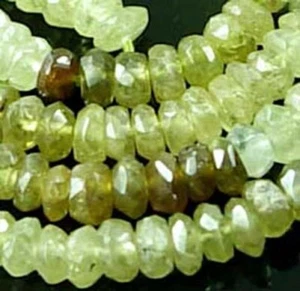 "Cuentas de góndola facetadas de granate grueso de 15" de 4x2 mm" - Imagen 1 de 3