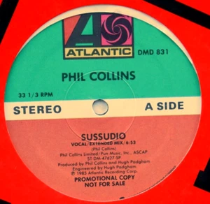 Near Mint PHIL COLLINS Sussudio / The Man With The Horn 12" DJ PROMO REMIX - Picture 1 of 3