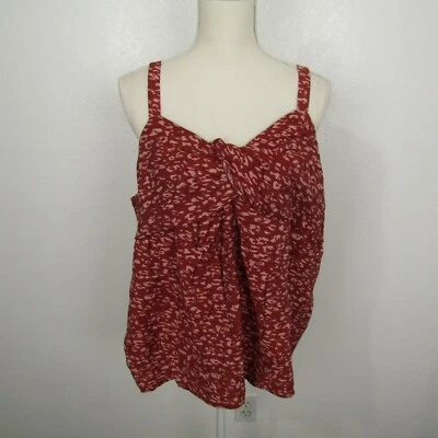 Camisa sin mangas Vera Wang blusa pulóver cuello redondo para mujer 2XL marrón rojizo Foto 1 de 4