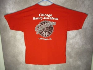 Harley Davidson Shirt Mens XL Red Chicago IL Genuine HD - Picture 1 of 7