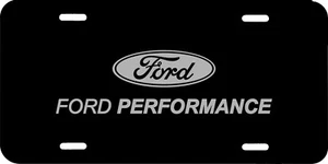 FORD PERFORMANCE BLACK GRAY LOGO LETTERING VEHICLE LICENSE PLATE CAR TRUCK AUTO - Bild 1 von 1