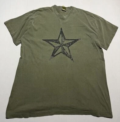 Vintage R.E.M. Rock Band Star 1995 Rare Men’s Khaki Green T-Shirt Size XL AP4 - image 1 of 4