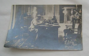 POCO COMÚN POSTAL REALPHOTO 1923 G. FELICI ROMA” (ROMA) CARDENAL EN ESCRITORIO TRABAJANDO - Imagen 1 de 2