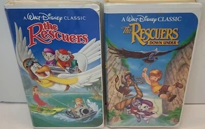 Walt Disney Classics Black Diamond The Rescuers and Down Under VHS Movies - Picture 1 of 6