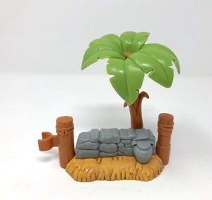 Little People palm tree grey wall post LEFT side Christmas Nativity Manger - Imagen 1 de 6