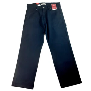 Levi Strauss Signature Carpenter Jeans Mens 36 x 32 Black Denim Hammer Loop NWT - Picture 1 of 15