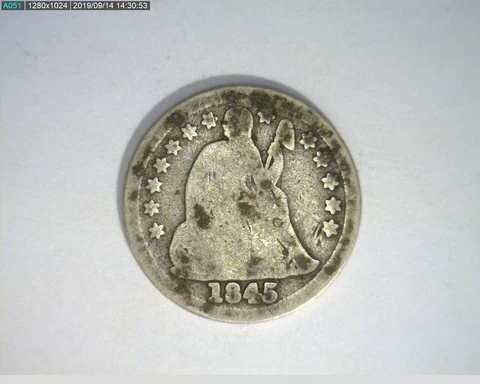 1845 Seated Dime ( 26-315 10m/o ) Cover