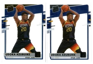 Lote de 2 tarjetas de novato con clasificación dorada Clearly Donruss Udoka Azubuike 2020-21 Utah Jazz - Imagen 1 de 2