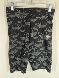 Adidas Capri Leggings Womens Small Black Diamond Sparkle Logo - Picture 1 of 12
