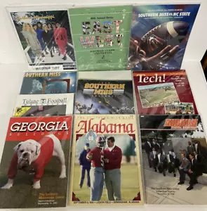 Huge Lot 12 Vintage SEC Football Game Programs Alabama Georgia SMU 80s 90s - Picture 1 of 16