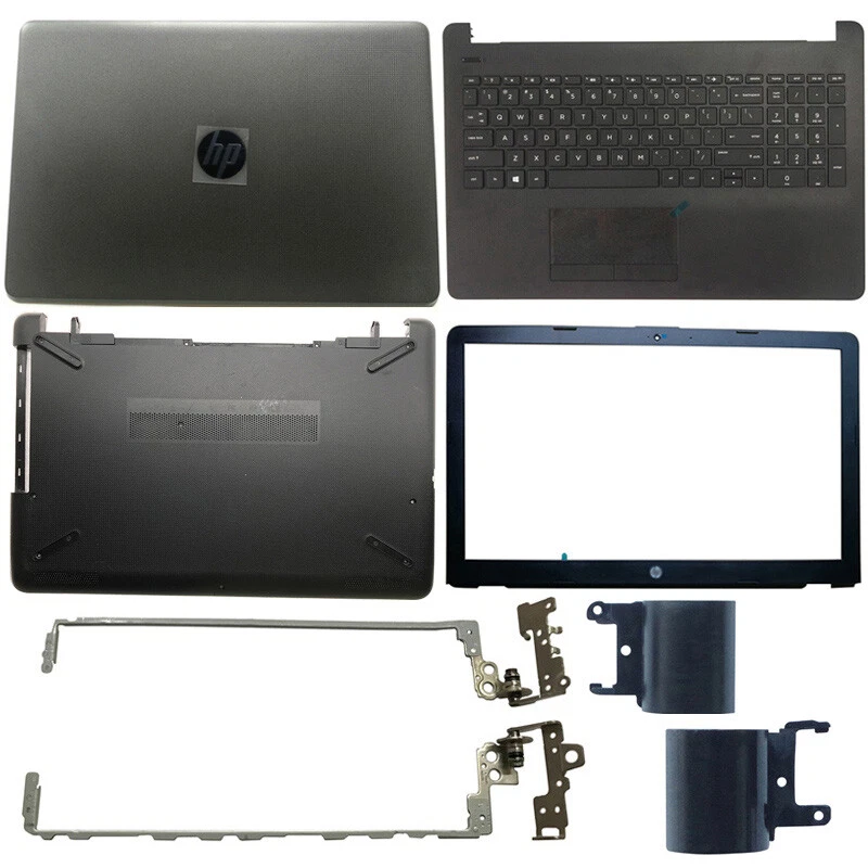 New LCD Back Cover/Bezel/Palmrest/Bottom/Hinges/Cover for HP 15-BS 15T-BS Black  - Image 1 of 4