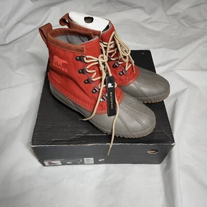 NUEVAS BOTAS CORTAS SOREL CHEYANNE II NAILON RUSE ROJAS IMPERMEABLES 8 - Imagen 1 de 2