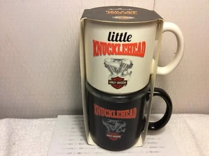 HALLMARK HARLEY-DAVIDSON DAD & KID STACKABLE MUGS New w/tag Ceramic - Picture 1 of 5