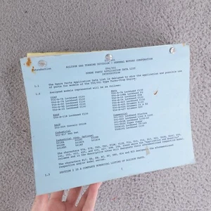 Allison Gasturbine Ersatzteilliste T56/501 Anwendungsdatenliste - Bild 1 von 6