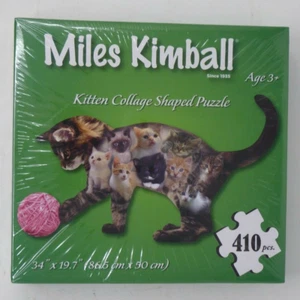 Miles Kimball Kitten Shape Puzzle 34" x 19.7" 410 pcs Silver Star Brands SEALED - Picture 1 of 6