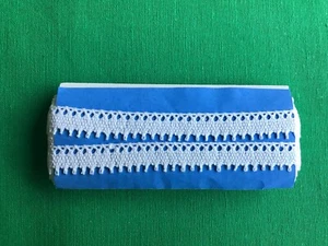 5,00 ml ,dentelle coton picot, bordure H 1 cm / galon / couture / réf 53bis - Picture 1 of 2