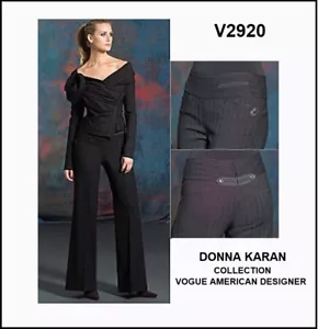 Vogue Patterns Donna Karan Designer Misses Pants & Jacket w/Flower Shoulder 4-8 - Picture 1 of 3