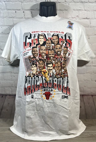 Vintage 1991 CHICAGO BULLS  Championship T-Shirt, Size L Brand New Cover