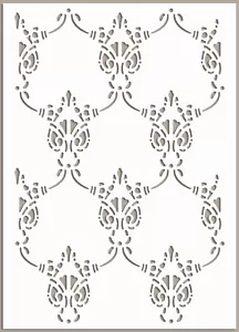 Damast Schablone Blumenmuster Vintage Farbe Wandmöbel KUCHEN wiederverwendbare Kunst TE3 - Bild 1 von 17