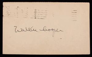 Postal (JSA) 1950 firmada por Walker Cooper Boston Braves 3,25" x 5,5" - Imagen 1 de 2