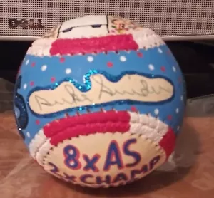 Duke Snider Signed Career Stat Pop Art Baseball by carterx(CTX) - Picture 1 of 8