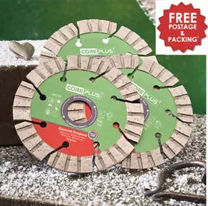 Coreplus 115 mm HTT lame smerigliatrice diamantati ibride segmentate confezione da 3 XMS23DBLADES - Foto 1 di 1