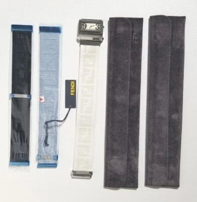 Raro Reloj Fendi Código Postal 112OL Acero Inoxidable Unisex Con 2 Correas de Repuesto ☆ Nuevo ☆ Foto 1 de 4