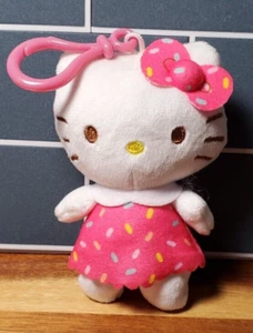 Sanrio Hello Kitty pink dress with sprinkles plush stuffed toy , Keychain , 4.5" - Picture 1 of 5