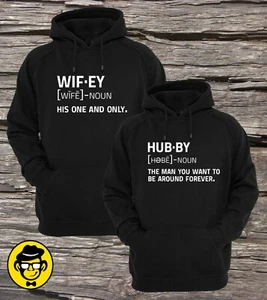 Wifey und Ehemann Definition, Paar passende Hoodies, Ehepaar Hoodies - Bild 1 von 2