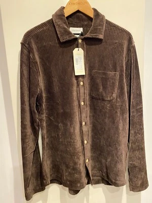 Men's - Oliver Spencer - Brown Long Sleeve Riviera Jersey Shirt - UK M - image 1 of 4