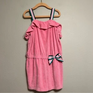 Janie and Jack little girl Pink Terry Romper Size 8 - Picture 1 of 8